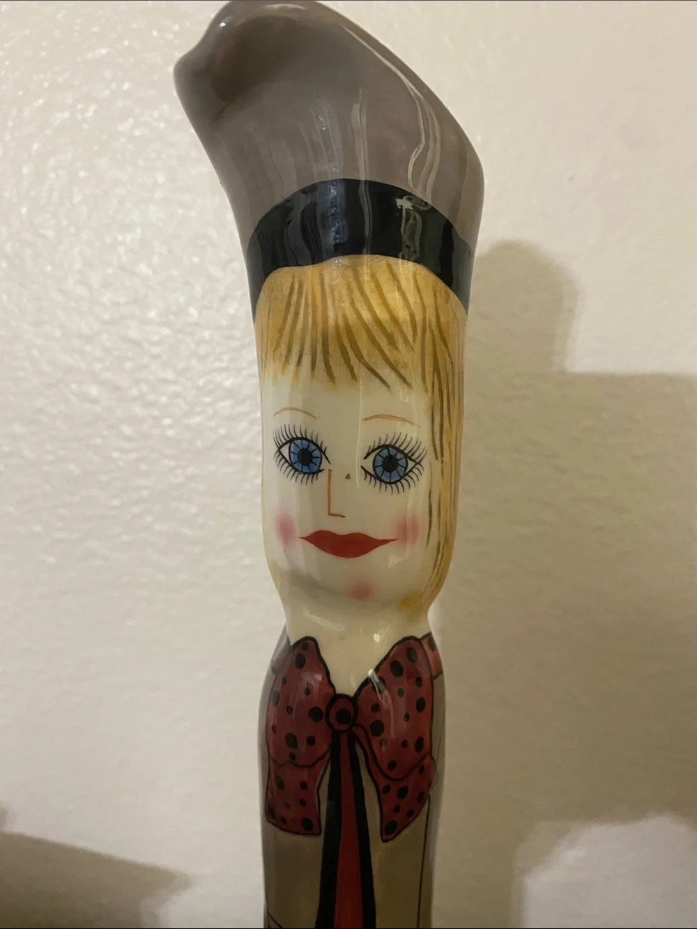 Susan Paley Whimsical Bud Vase / Candleholder, 12” tall.